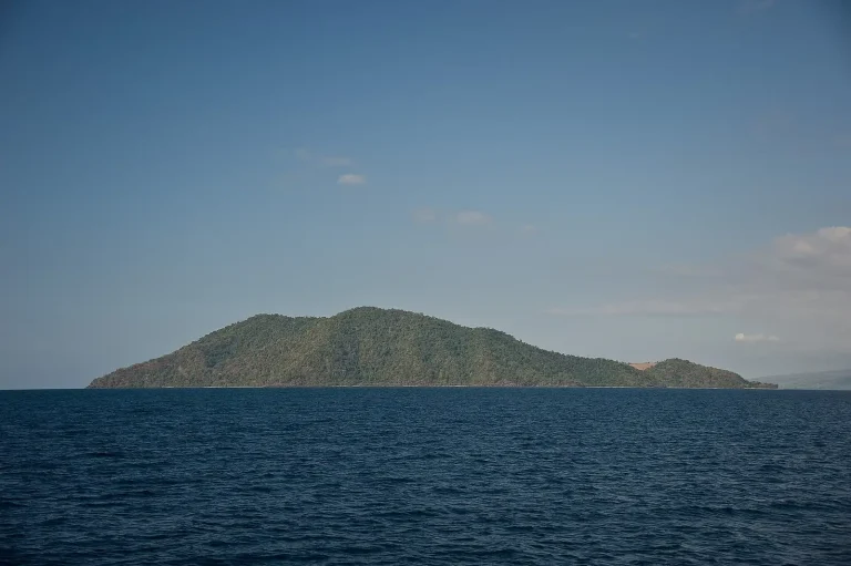 Satonda Island rising from the sea off Sumbawa